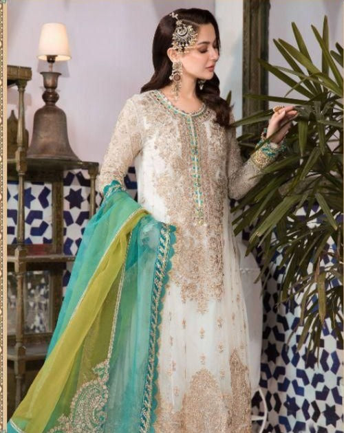 Shree Fabs Embroidered Maria B Vol 16 Fox Georgette Heavy Designer Pakistani Style Wedding Wear Salwar Suits