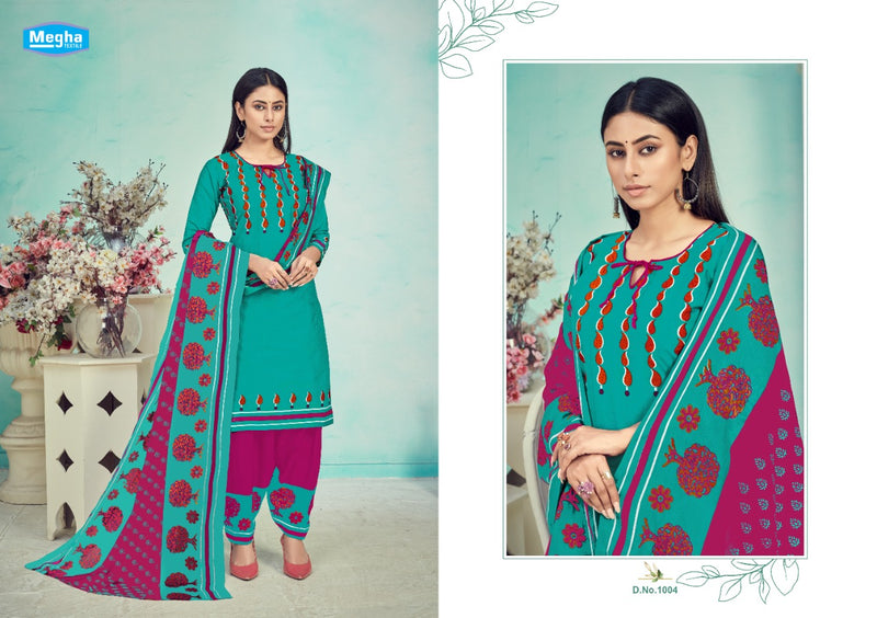 Megha Textile Panghat Vol 1 Cambric Cotton Patiyala Style Dress Material Salwar Suits