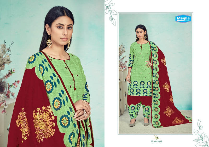 Megha Textile Panghat Vol 1 Cambric Cotton Patiyala Style Dress Material Salwar Suits