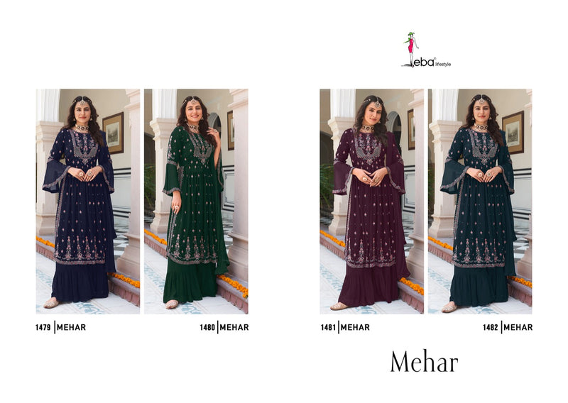 Eba Lifestyle Mehar Vol 1 Georgette With Beautiful Heavy Embroidery Work Stylish Designer Fancy Kurti