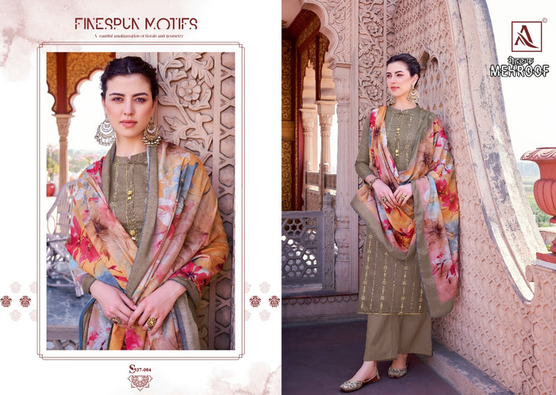 Alok Suits Mehroof Jam Cotton Designer Party Wear Salwar Suits With Foil Prints