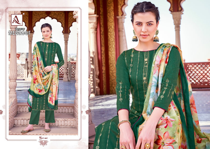 Alok Suits Mehroof Jam Cotton Designer Party Wear Salwar Suits With Foil Prints