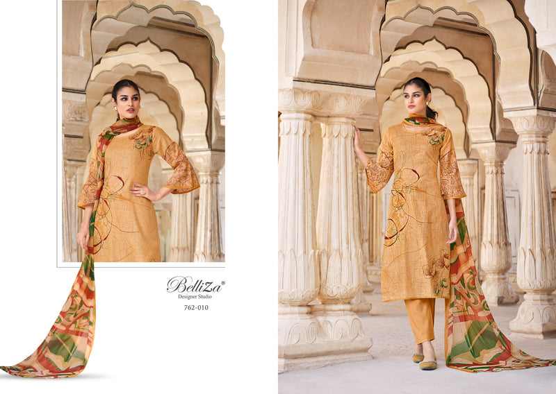 Belliza Designer Studio Meraki Pure Linen Cotton Printed Designer Salwar Suit