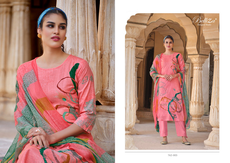 Belliza Designer Studio Meraki Pure Linen Cotton Printed Designer Salwar Suit