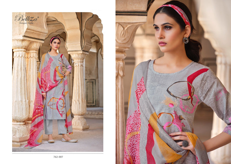 Belliza Designer Studio Meraki Pure Linen Cotton Printed Designer Salwar Suit