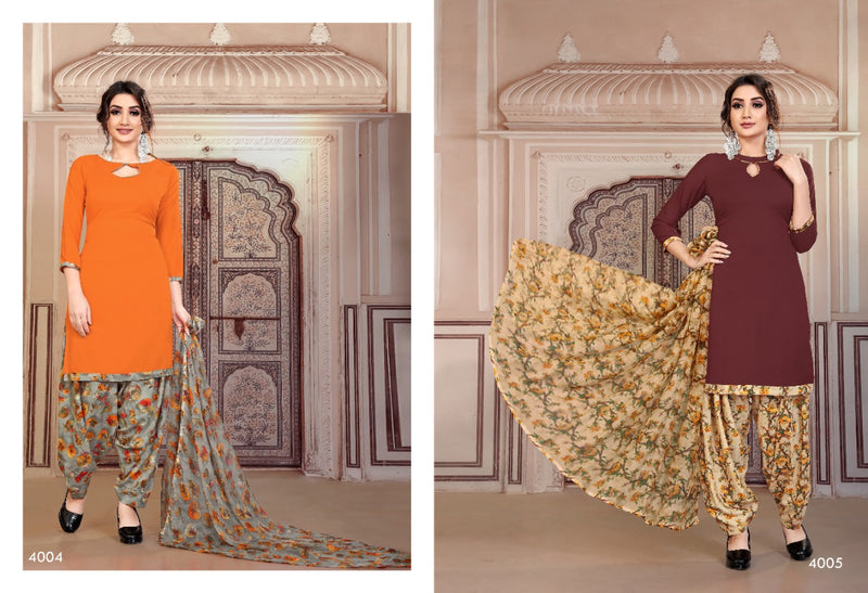 Sweety Fashion Milly Vol 4 Leon Crape Stylish Designer Patiyala Style Salwar Suit