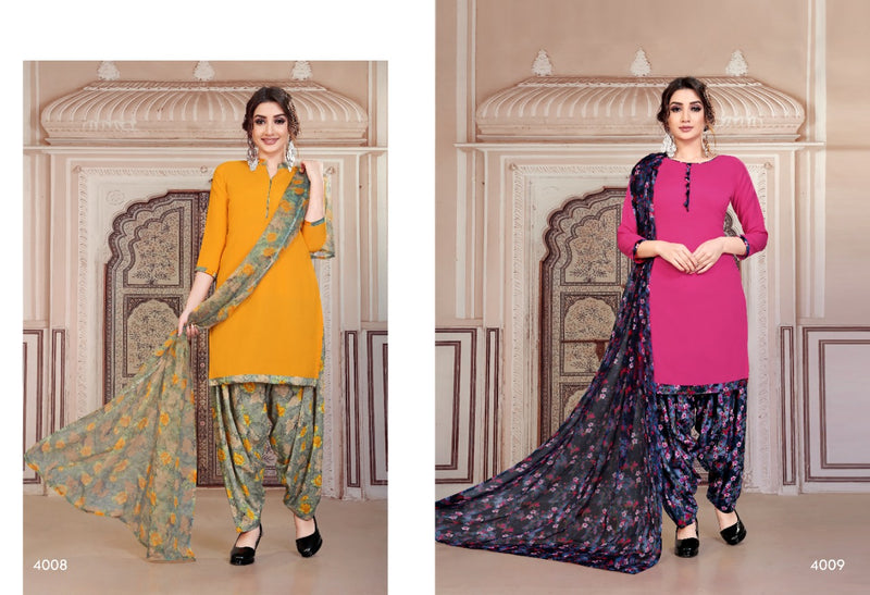 Sweety Fashion Milly Vol 4 Leon Crape Stylish Designer Patiyala Style Salwar Suit