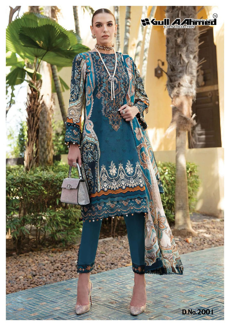 Gull Aahmed Minhal Exclusive Lawn Collection Vol 2 Lawn Cotton Printed Designer Salwar Kameez