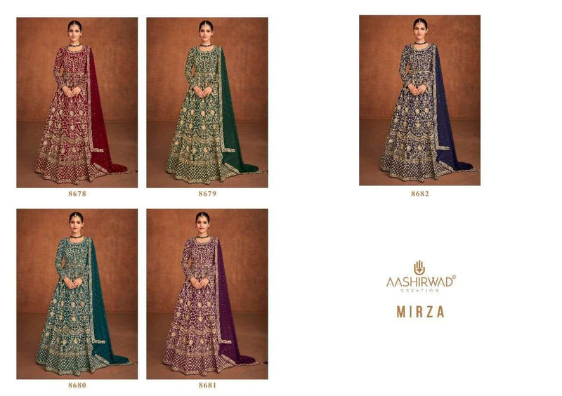 Aashirwad Creation Mirza Georgette Designer Ready Made Wedding Wear Salwar Suits