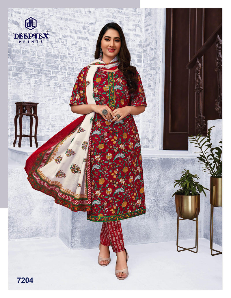 Deeptex Prints Miss India Vol 72 Cotton Printed Festive Wear Salwar Suits