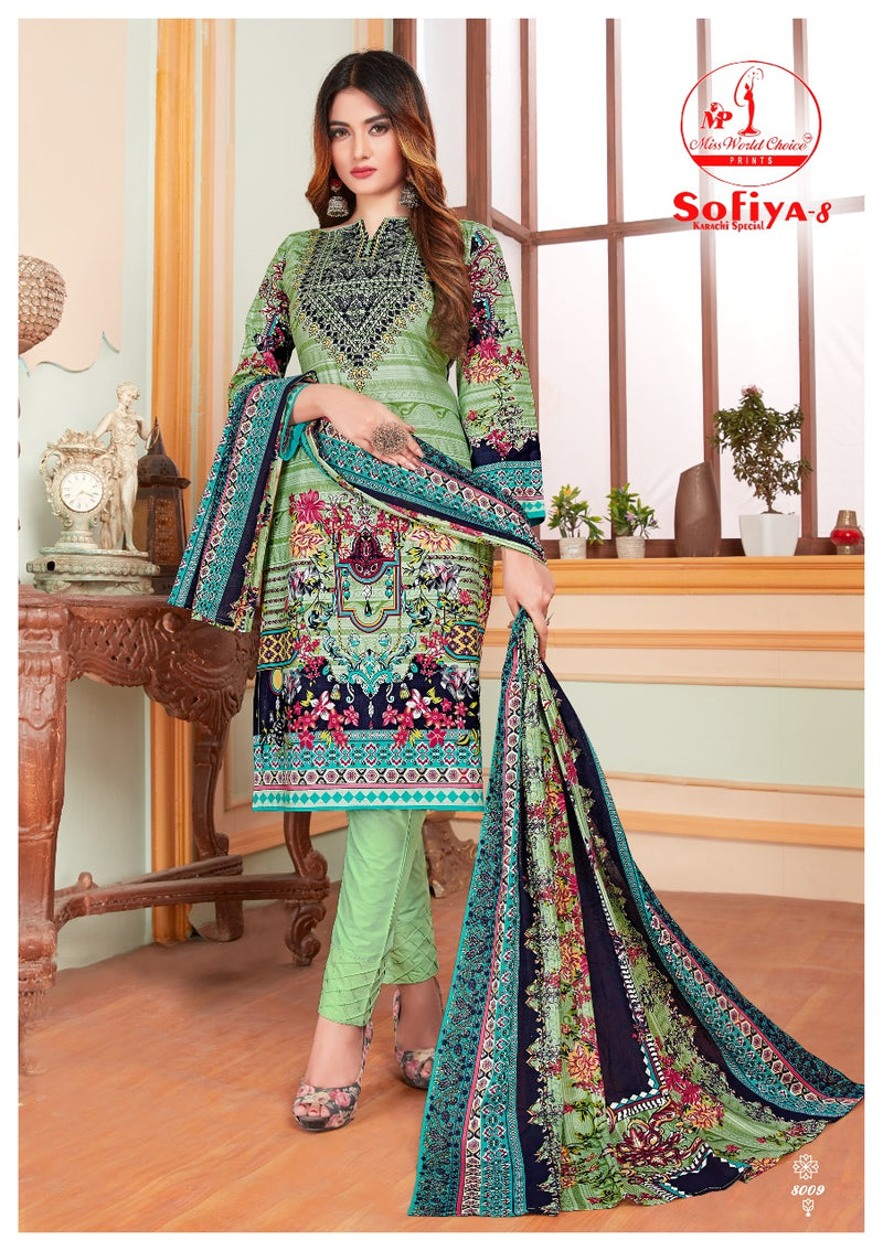 Miss World Choice Sofiya Vol 8 Pure Karachi Cotton Fancy Printed Party Wear Salwar Suits