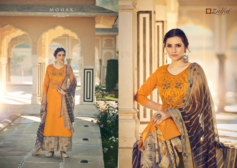 Zulfat Designer Suits Mohak Jam Cotton Designer Stylish Festive Wear Salwar Suits