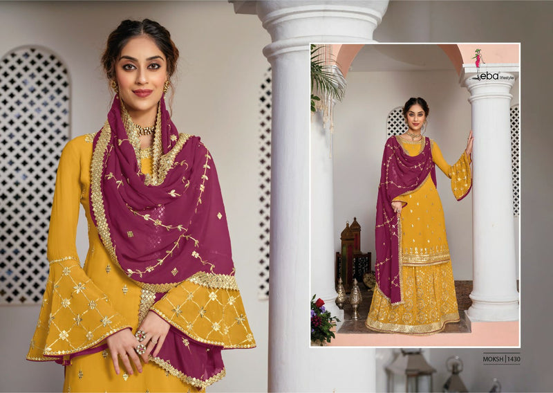 Eba Lifestyle Moksh Vol 1 Fox Georgette Ellegant Wedding Wear Salwar Suits