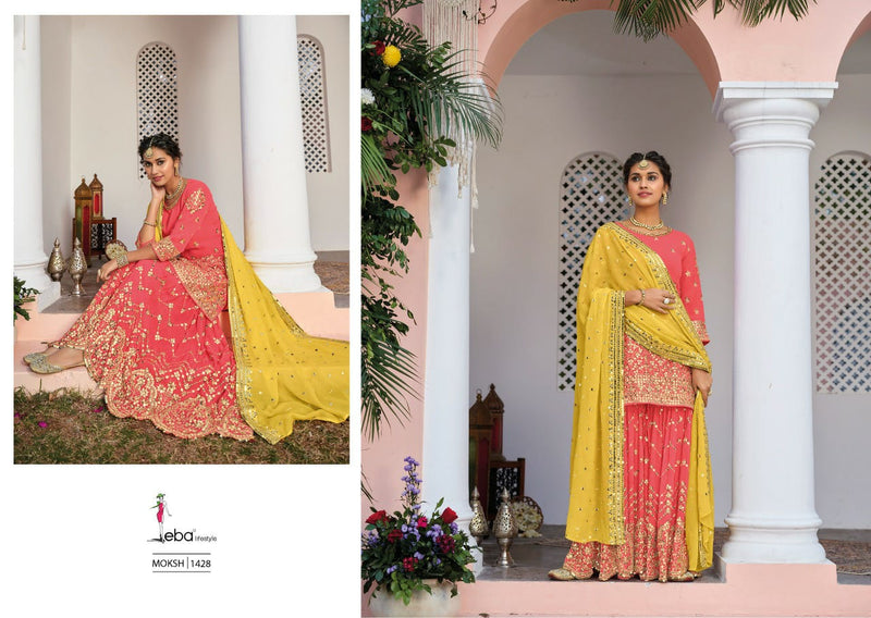 Eba Lifestyle Moksh Vol 1 Fox Georgette Ellegant Wedding Wear Salwar Suits