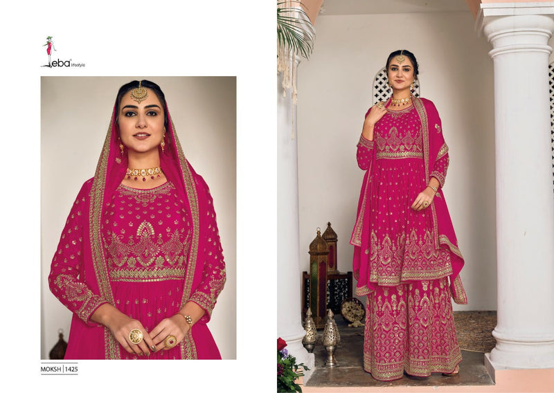 Eba Lifestyle Moksh Vol 1 Fox Georgette Ellegant Wedding Wear Salwar Suits