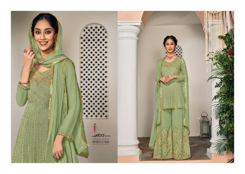 Eba Lifestyle Moksh Vol 1 Fox Georgette Ellegant Wedding Wear Salwar Suits