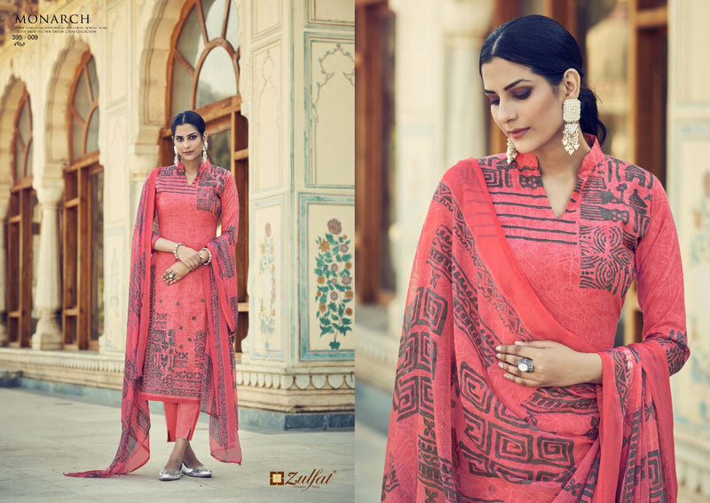 Zulfat Designer Suits Monarch Cotton Fancy Festive Wear Salwar Suits