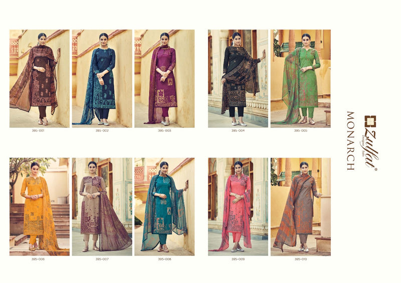 Zulfat Designer Suits Monarch Cotton Fancy Festive Wear Salwar Suits