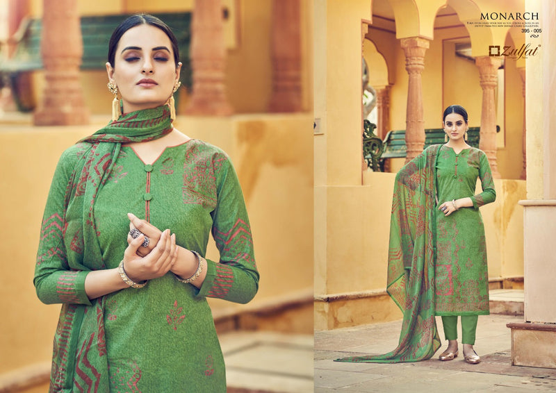 Zulfat Designer Suits Monarch Cotton Fancy Festive Wear Salwar Suits