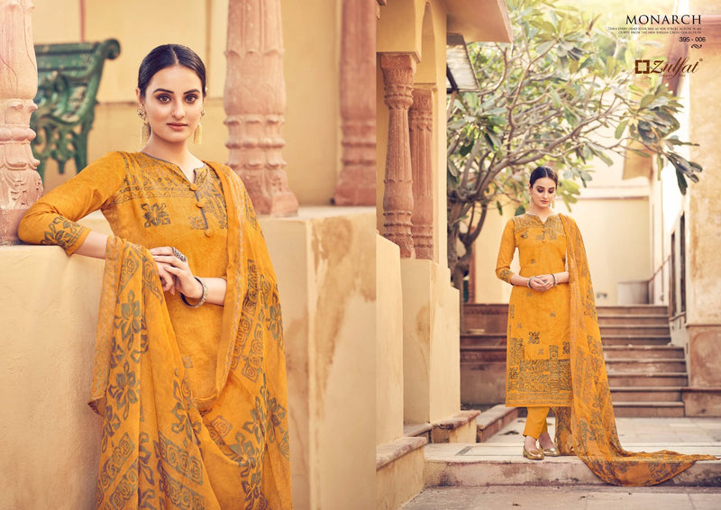 Zulfat Designer Suits Monarch Cotton Fancy Festive Wear Salwar Suits