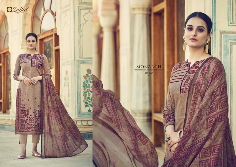 Zulfat Designer Suits Monarch Cotton Fancy Festive Wear Salwar Suits