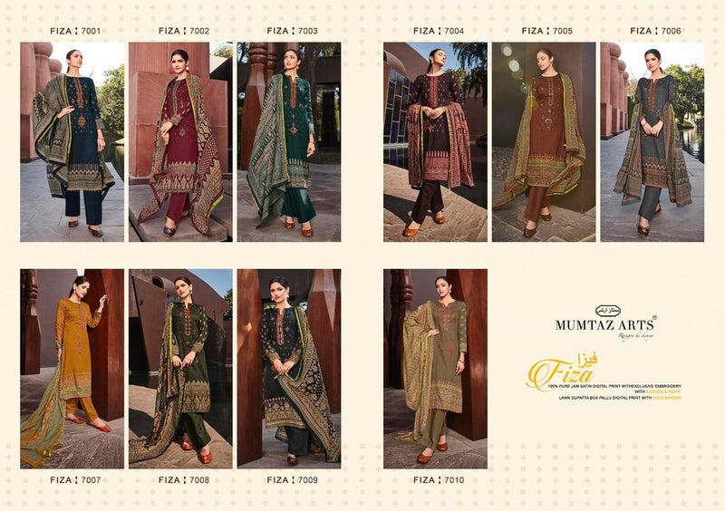 Mumtaz Arts Fiza Jam Satin Print Party Wear Printed Salwar Suits