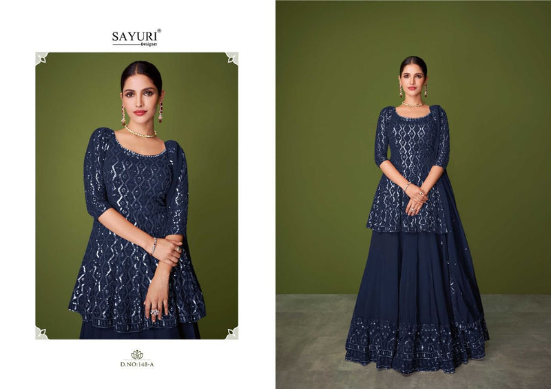 Sayuri Designer Murad Georgette Heavy Designer Ready Made Wedding Wear Salwar Suits