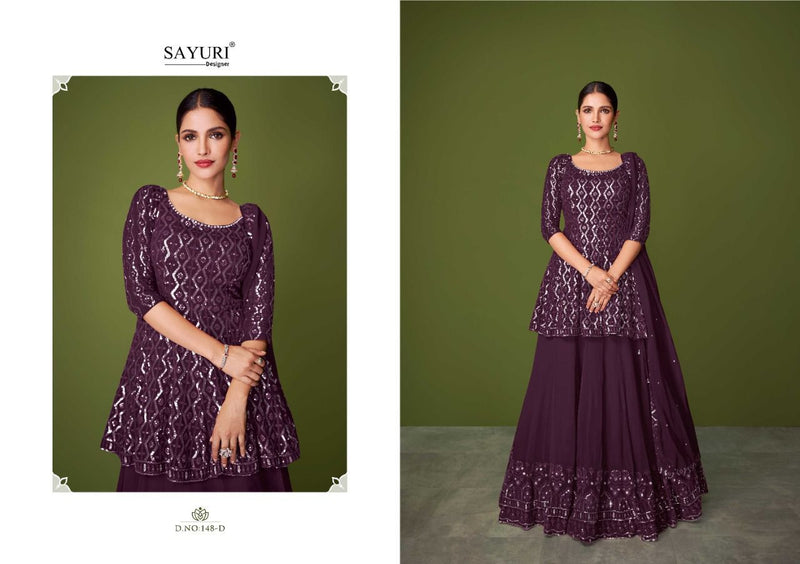 Sayuri Designer Murad Georgette Heavy Embroidery Work Designer Partywear Kurti