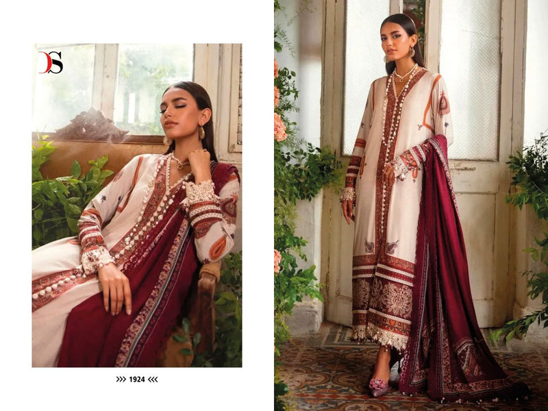 Deepsy Suit Muzlin 22 Vol 3 Pure Cotton With Heavy Embroidery Work Stylish Designer Pakistani Salwar Kameez