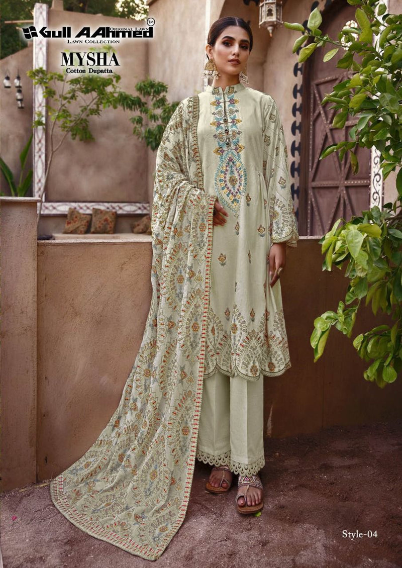 Gull Aahmed Mysha Lawn Cotton With Heavy Embroidery Work Stylish Designer Pakistani Salwar Kameez