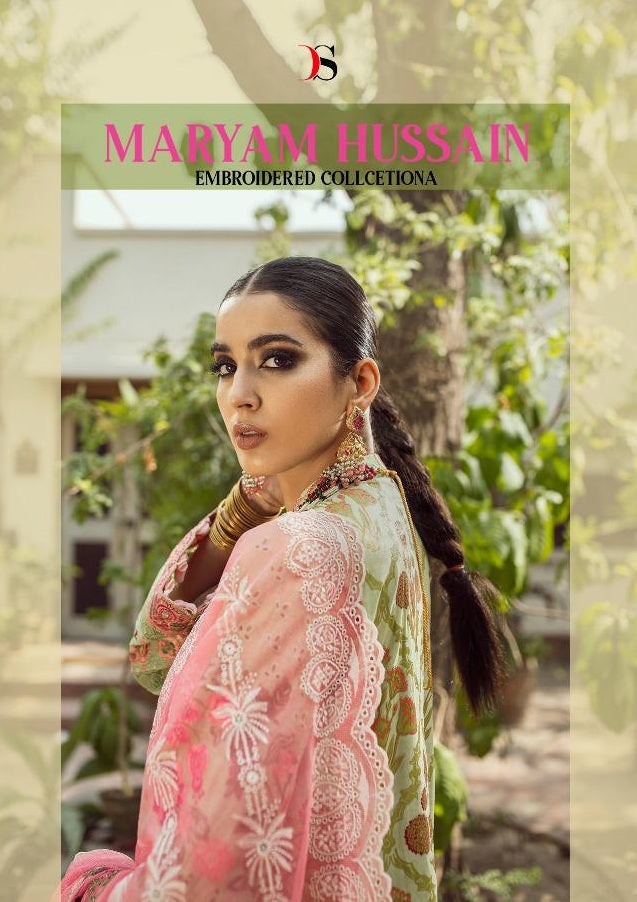 Maryam Hussain Embroidered Collection By Deepsy Suit Pure Cotton Embroidery Work Pakistani Salwar Kameez