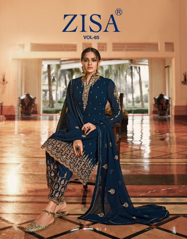 Meera Trendz launch Zisa Vol 65 Georgette With Heavy Embroidery Work Exclusive Pakistani Salwar Kameez