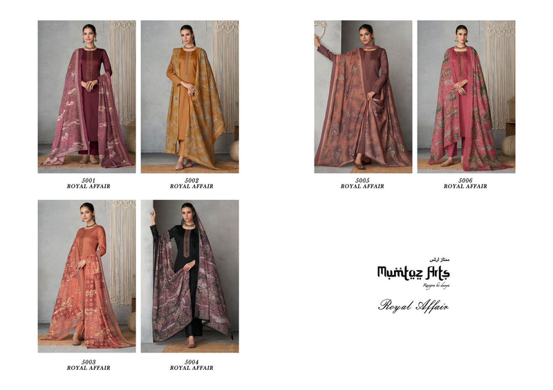 Mumtaz Arts Royal Affair Pure Jam Satin With Neck Embroidery Work Salwar Suit