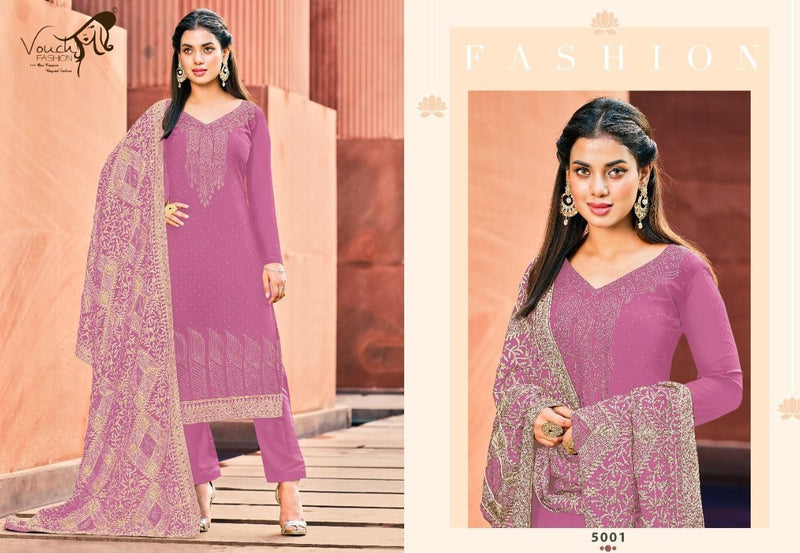 Vouch Fashion Naari Vol 5 Georgette Designer Party Wear Salwar Suits