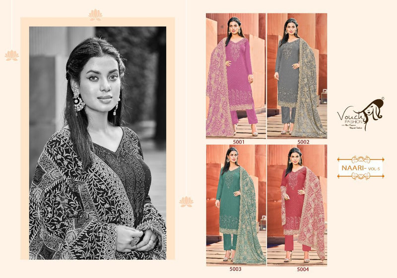 Vouch Fashion Naari Vol 5 Georgette Designer Party Wear Salwar Suits