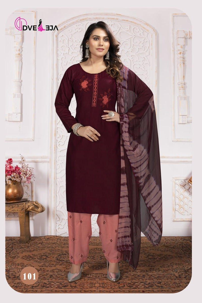 Dveeja Nagma Dno 1001 To 1006 Vol 2 Rayon Party Wear Stylish Designer Casual Look Kurti