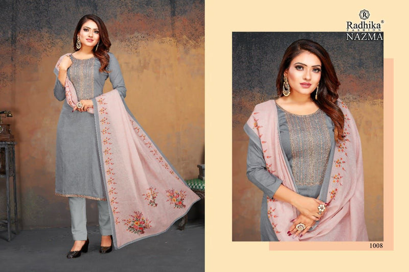 Radhika Fashion Nazma Jam Cotton With Printed Work Stylish Designer Casual Look Fancy Salwar Suit