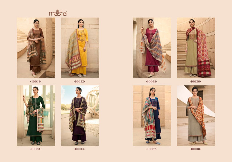 Maisha New Gesture Pure Cotton Ready Made Party Wear Salwar Suits