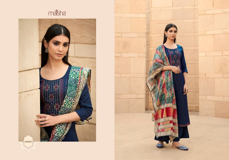 Maisha New Gesture Pure Cotton Ready Made Party Wear Salwar Suits