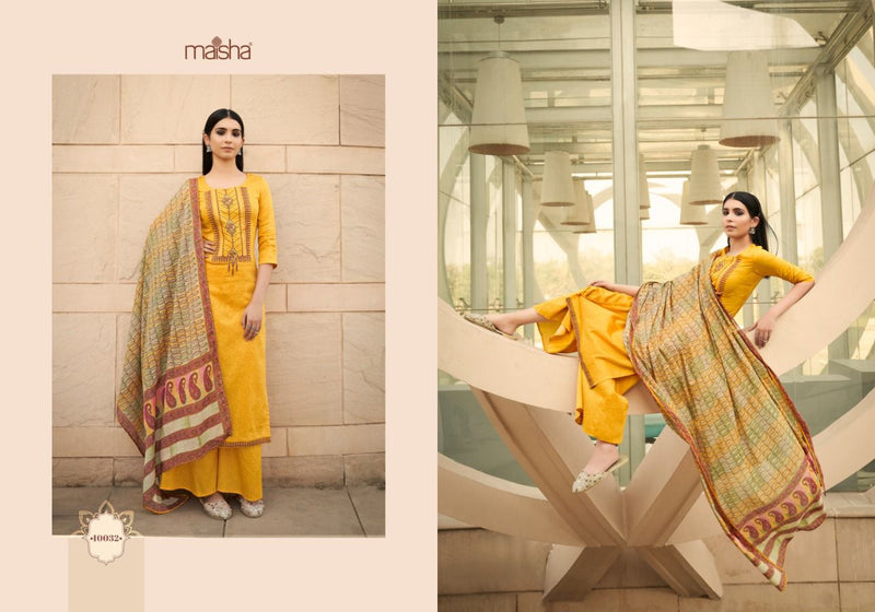 Maisha New Gesture Pure Cotton Ready Made Party Wear Salwar Suits