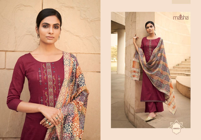 Maisha New Gesture Pure Cotton Ready Made Party Wear Salwar Suits