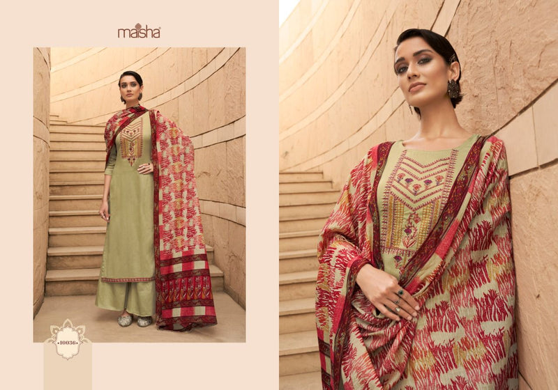 Maisha New Gesture Pure Cotton Ready Made Party Wear Salwar Suits