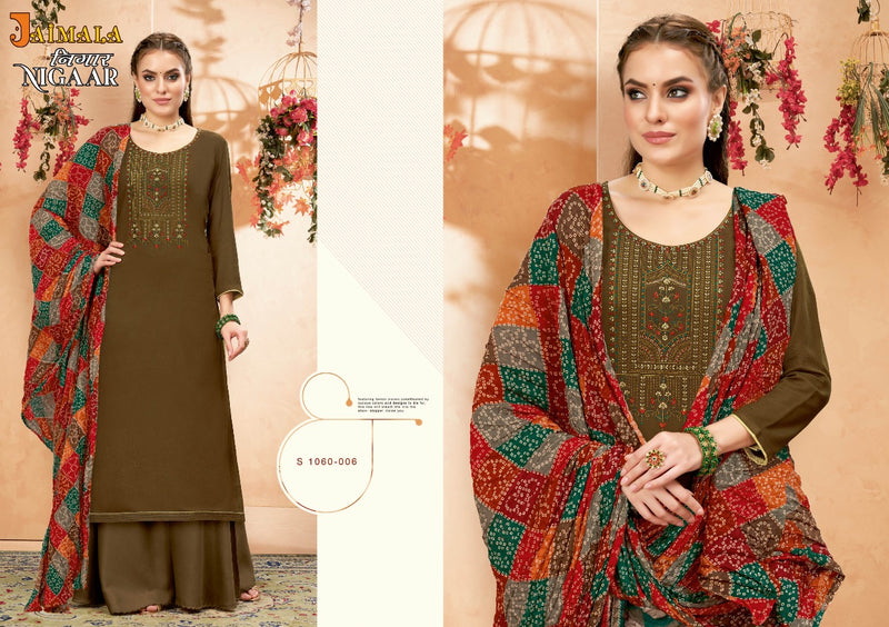 Alok Suit Nigaar Rayon With Heavy Embroidery Work Stylish Designer Festive Wear Salwar Kameez