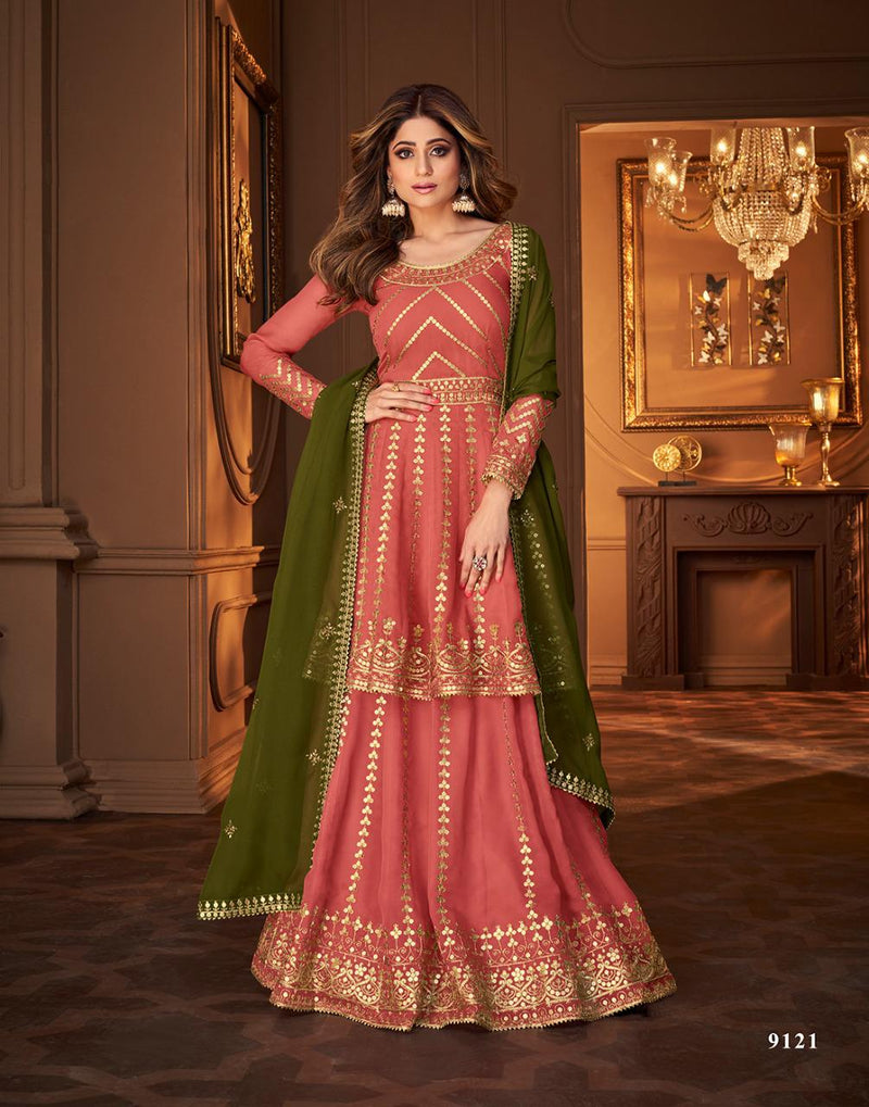 Aashirwad Creation Niharika Georgette Heavy Designer Wedding Wear Elegant Salwar Suits