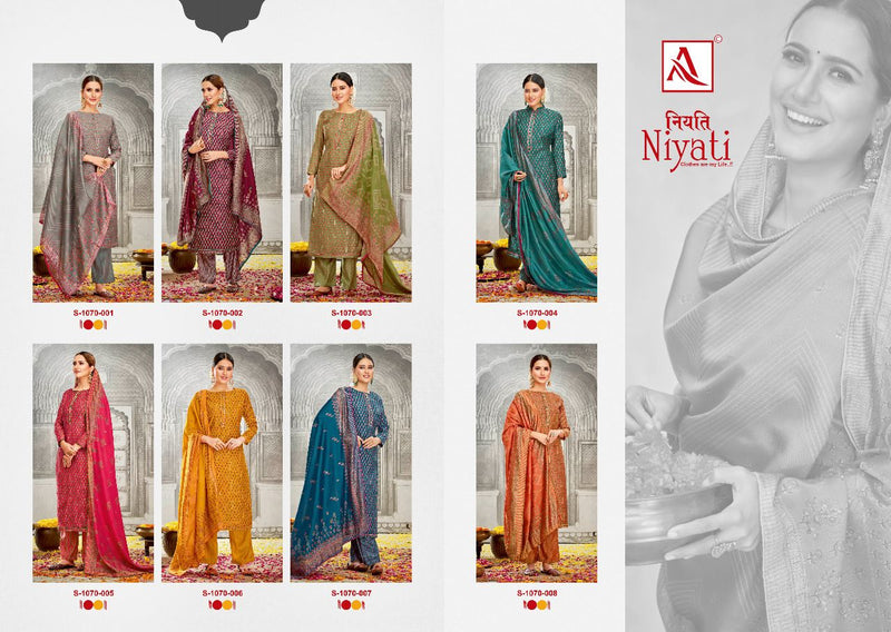 Alok Suit Niyati Viscose Silk With Fancy Embroidery Work Stylish Designer Festive Wear Salwar Kameez