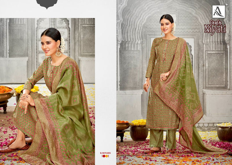 Alok Suit Niyati Viscose Silk With Fancy Embroidery Work Stylish Designer Festive Wear Salwar Kameez