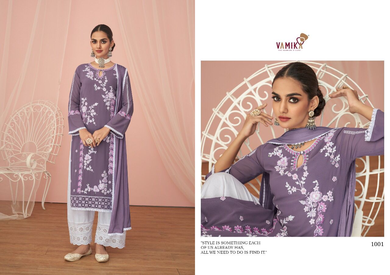 Vamika Noor Georgette With Beautiful Fancy Work Stylish Designer Party Wear Long Kurti