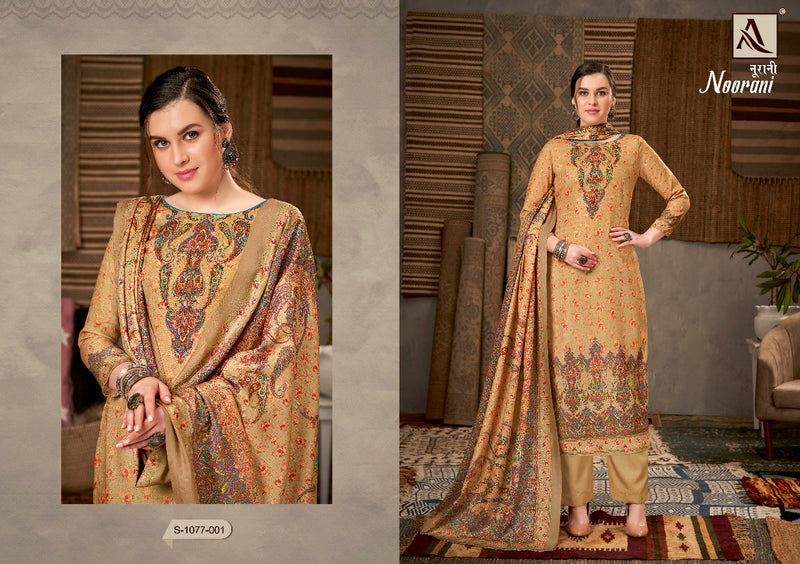 Alok Suit Noorani Pashmina With Fancy Work Stylish Designer Festive wear Salwar Suit