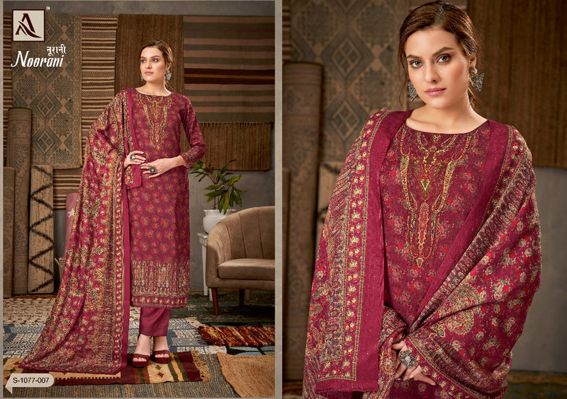 Alok Suit Noorani Pashmina With Fancy Work Stylish Designer Festive wear Salwar Suit