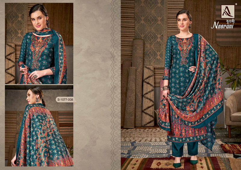 Alok Suit Noorani Pashmina With Fancy Work Stylish Designer Festive wear Salwar Suit